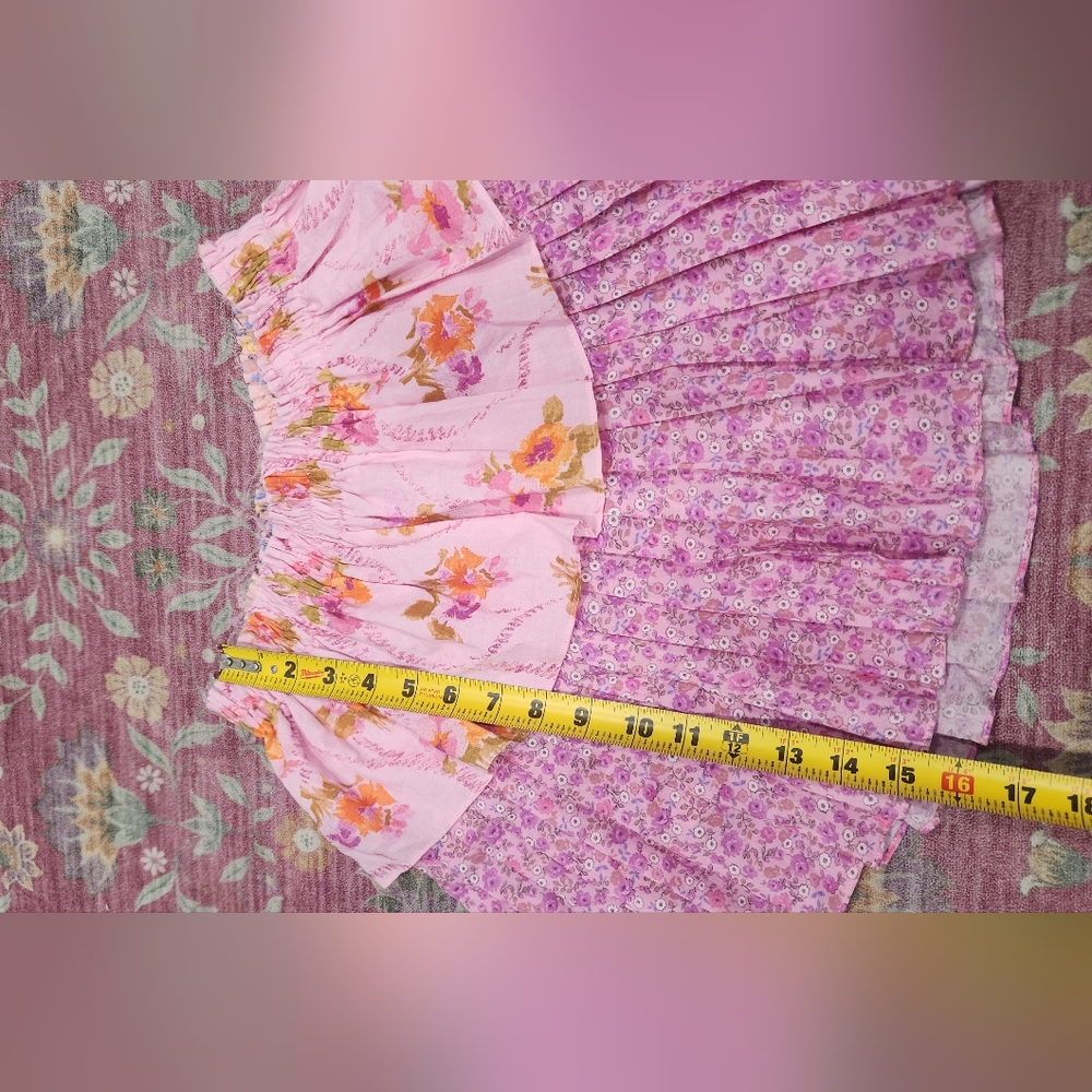 LoveShackFancy Ruffle Mini Skirt in Exploded Pink XS - Picture 5 of 9